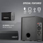 Volkano Turbulent Series 80W 2.1 Soundbar with Remote Control – VK-3905-2.1[V3]