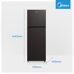 Midea 173L Top Freezer- HD-216FN-BLACK