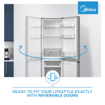Midea 169L Silver Bottom Mount Freezer- HD-220RN