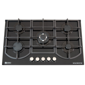 Zero 5 Burner Black Glass Hob