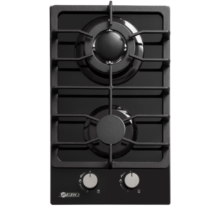 Zero 2 Burner Black Glass Hob